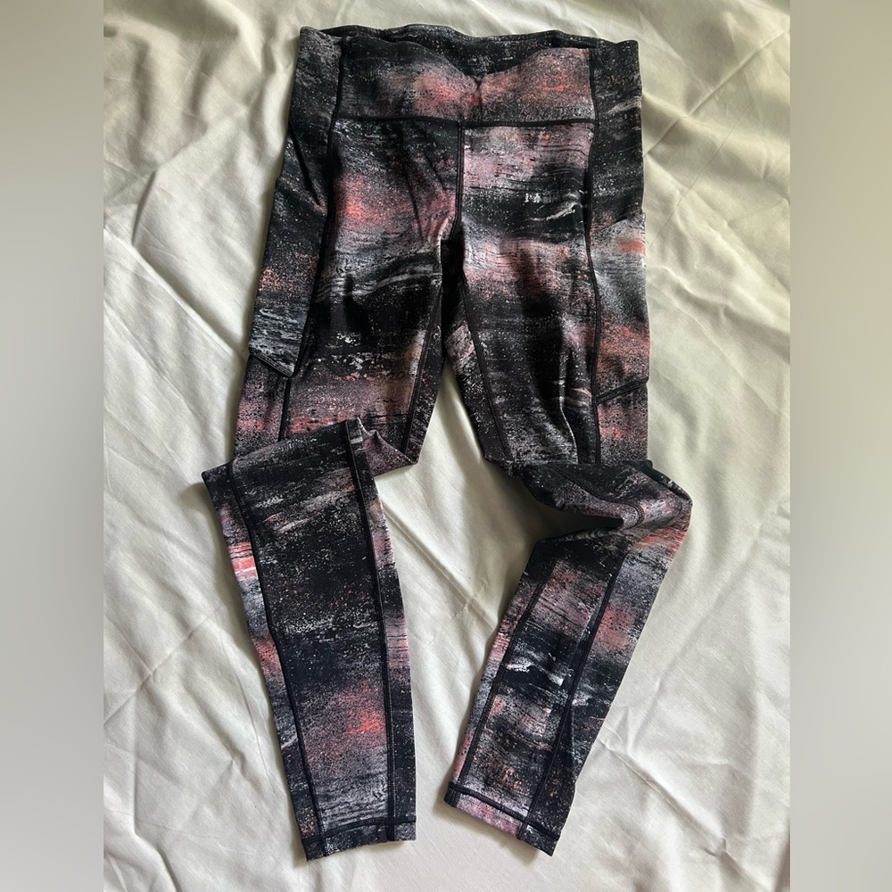 Lululemon Speed Up Tight 28” Azurite Poppy Coral Multi Size 6